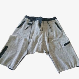 Vintage Y-3 Stripw Drop Crotch Gray Shorts XL